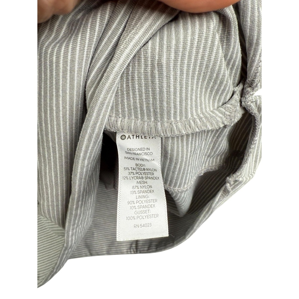 Athleta Skort Womens Medium Gray Stripe Drawstring Lined Athletic Golf - Picture 6 of 8
